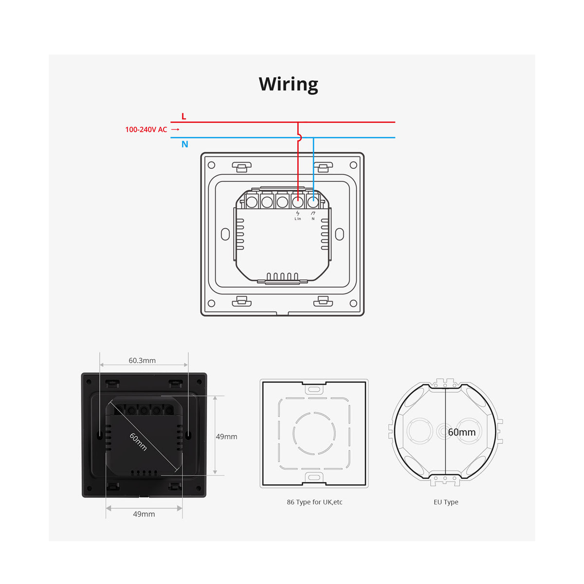 GloboStar® 80095 SONOFF NSPanel86PW Wi-Fi & Zigbee 3.0 Smart Scene Wall Switch (86/EU Type) - AC 100-240V - Integrated HMI Touch Panel - Smart Controller & Gateway for All Smart Devises - ledmania.gr