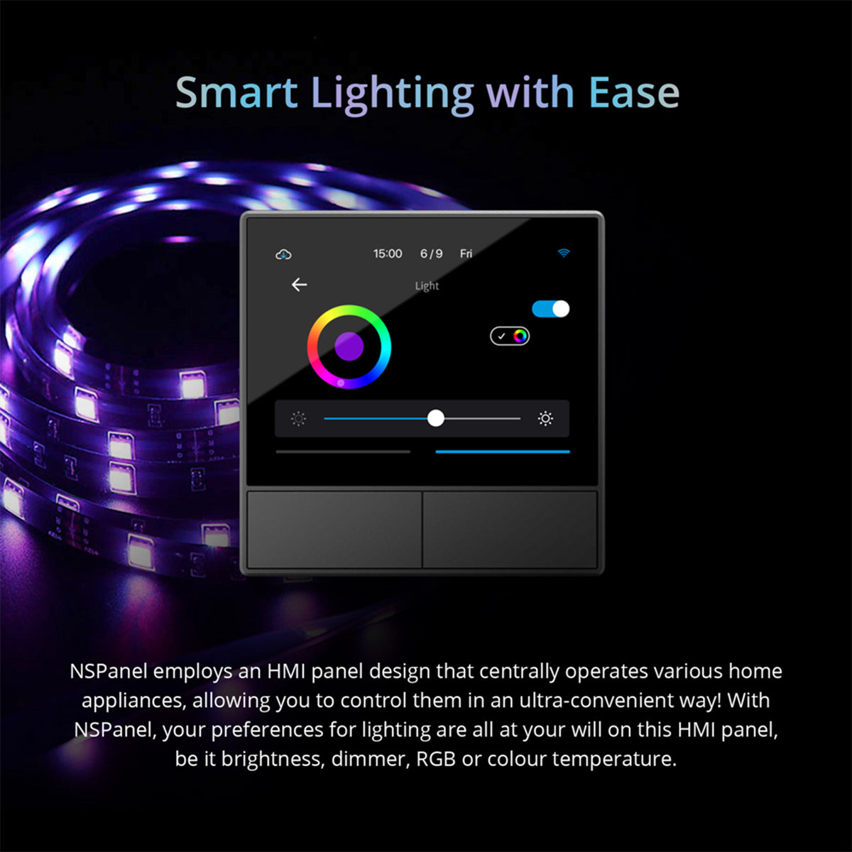 GloboStar® 80096 SONOFF NSPanel-EUW - Wi-Fi Smart Scene Wall Switch (86/EU Type) - Integrated HMI Touch Panel -  Smart Controller & Gateway for All Smart Devises - ledmania.gr