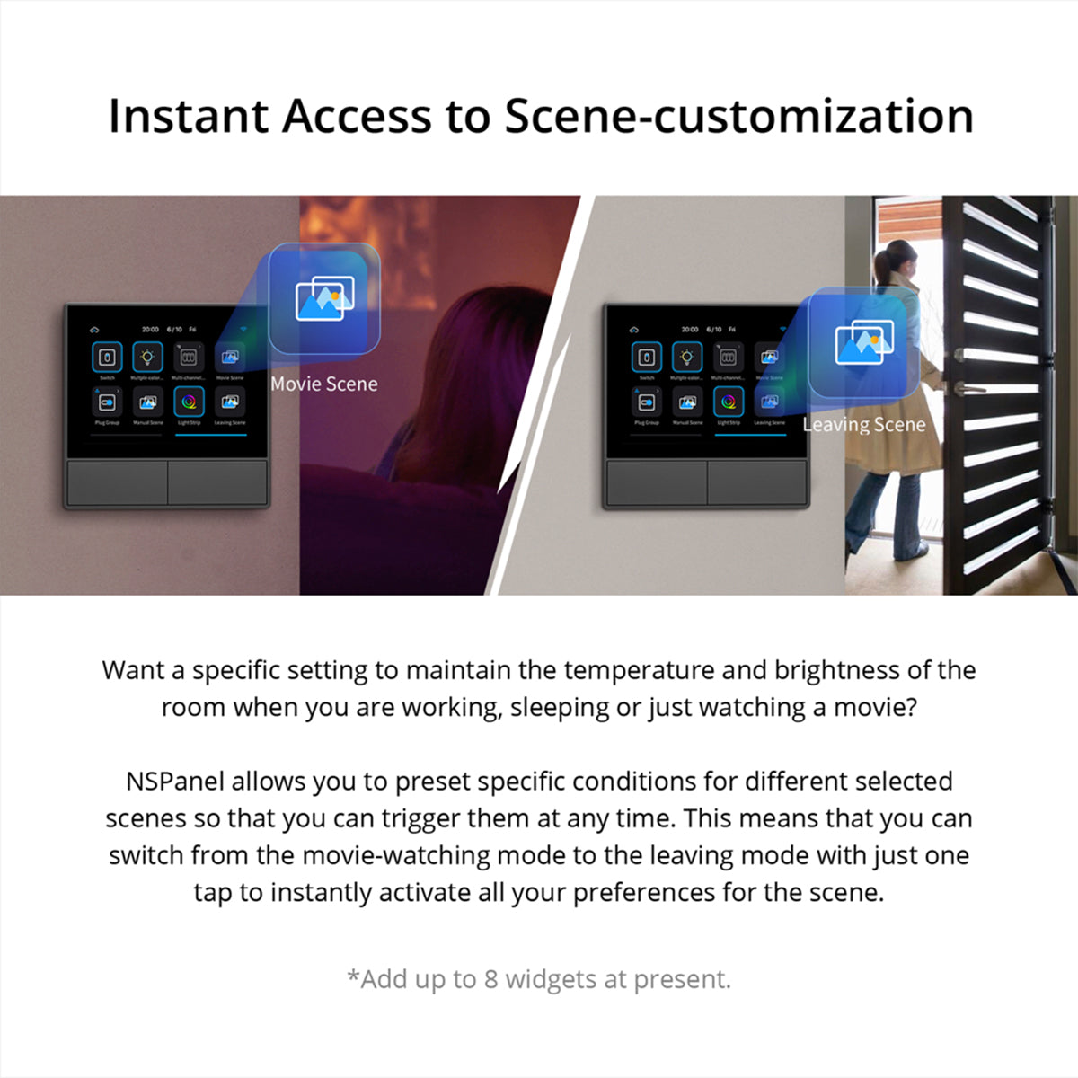 GloboStar® 80096 SONOFF NSPanel-EUW - Wi-Fi Smart Scene Wall Switch (86/EU Type) - Integrated HMI Touch Panel -  Smart Controller & Gateway for All Smart Devises - ledmania.gr