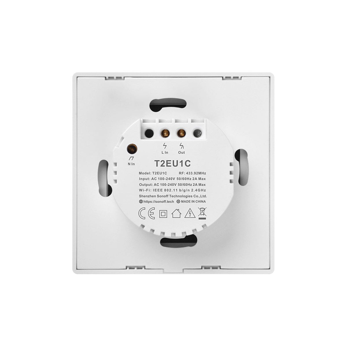 GloboStar® 80130  SONOFF T2EU1C-RF - 433MHz Wireless Smart Wall Stick-On Touch Button Switch 1 Way - RF Series - ledmania.gr