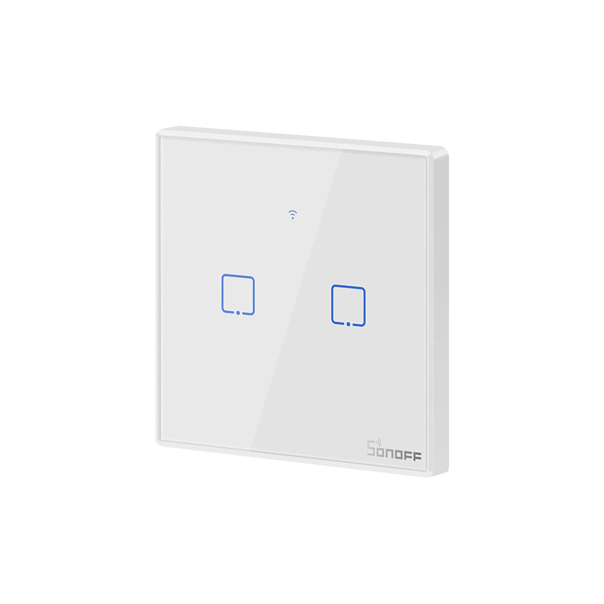 GloboStar® 80131  SONOFF T2EU2C-RF - 433MHz Wireless Smart Wall Stick-On Touch Button Switch 2 Way - RF Series - ledmania.gr