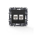 PRIME ΠΡΙΖΑ ΤΗΛΕΦΩΝΟΥ 1xRJ11 CAT3 IP20 & ΠΡΙΖΑ ΔΙΚΤΥΟΥ 1xRJ45 CAT6 UTP IP20 MAT ΑΝΘΡΑΚΙ - ledmania.gr