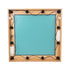 GloboStar® MAKEUP MIRROR-80x80-1 Μοντέρνος Καθρέπτης Μακιγιάζ με Πλαίσιο Φυσικού Ξύλου με Διακόπτη On/Off 12 x E27 AC220-240V - Μ80 x Π7 x Υ80cm - Μπεζ Δρυς - ledmania.gr