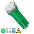 GloboStar® 81039 Λάμπα Αυτοκίνητου T5 3rd Generation Can-Bus LED 3 SMD 4014 0.6W 90lm 120° DC 12V IP20 Πράσινο - ledmania.gr