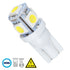 GloboStar® 81050 Λάμπα Αυτοκινήτου T10 W5W LED 5 SMD 5050 2W 300lm 360° DC 12V IP20 Ψυχρό Λευκό 6000K - ledmania.gr
