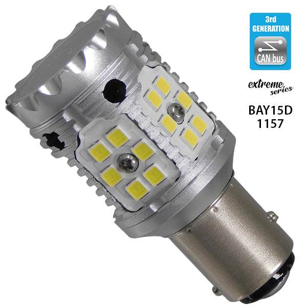 Λαμπτήρας LED Extreme Series Can-Bus 3ης Γενιάς με βάση 1157 28W 12v Ψυχρό Λευκό 6000k GloboStar 81236 - ledmania.gr