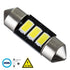 GloboStar® 81301 Λάμπα Αυτοκίνητου 31mm FESTOON - C5W LED 3 SMD 5630 1.5W 225lm 120° DC 12V IP20 Ψυχρό Λευκό 6000K - ledmania.gr
