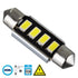 GloboStar® 81315 Λάμπα Αυτοκίνητου 39mm FESTOON - C5W 2nd Generation Can-Bus Series LED 4 SMD 5630 3W 450lm 120° DC 12V IP20 Ψυχρό Λευκό 6000K - ledmania.gr