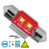 GloboStar® 81324 Λάμπα Αυτοκίνητου 31mm FESTOON - C5W 3rd Generation Can-Bus Extreme Series LED 2 CREE XBD 5W 705lm 120° DC 12V IP20 Ψυχρό Λευκό 6000K - ledmania.gr