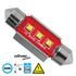 GloboStar® 81325 Λάμπα Αυτοκίνητου 36mm FESTOON - C5W 3rd Generation Can-Bus Extreme Series LED 3 CREE XBD 7.5W 1058lm 120° DC 12V IP20 Ψυχρό Λευκό 6000K - ledmania.gr