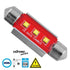 GloboStar® 81326 Λάμπα Αυτοκίνητου 39mm FESTOON - C5W 3rd Generation Can-Bus Extreme Series LED 3 CREE XBD 7.5W 1058lm 120° DC 12V IP20 Ψυχρό Λευκό 6000K - ledmania.gr