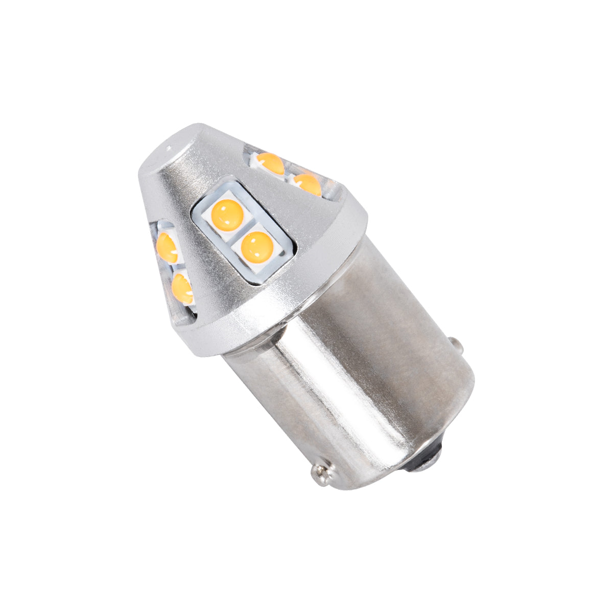 GloboStar® 81459 Λάμπα Αυτοκινήτου & Φορτηγού 1156 - BA15S - P21W 3rd Generation Can-Bus Extreme Truck Series LED 12 SMD 3030 6W 720lm 360° DC 10-30V IP20 Πορτοκαλί - ledmania.gr