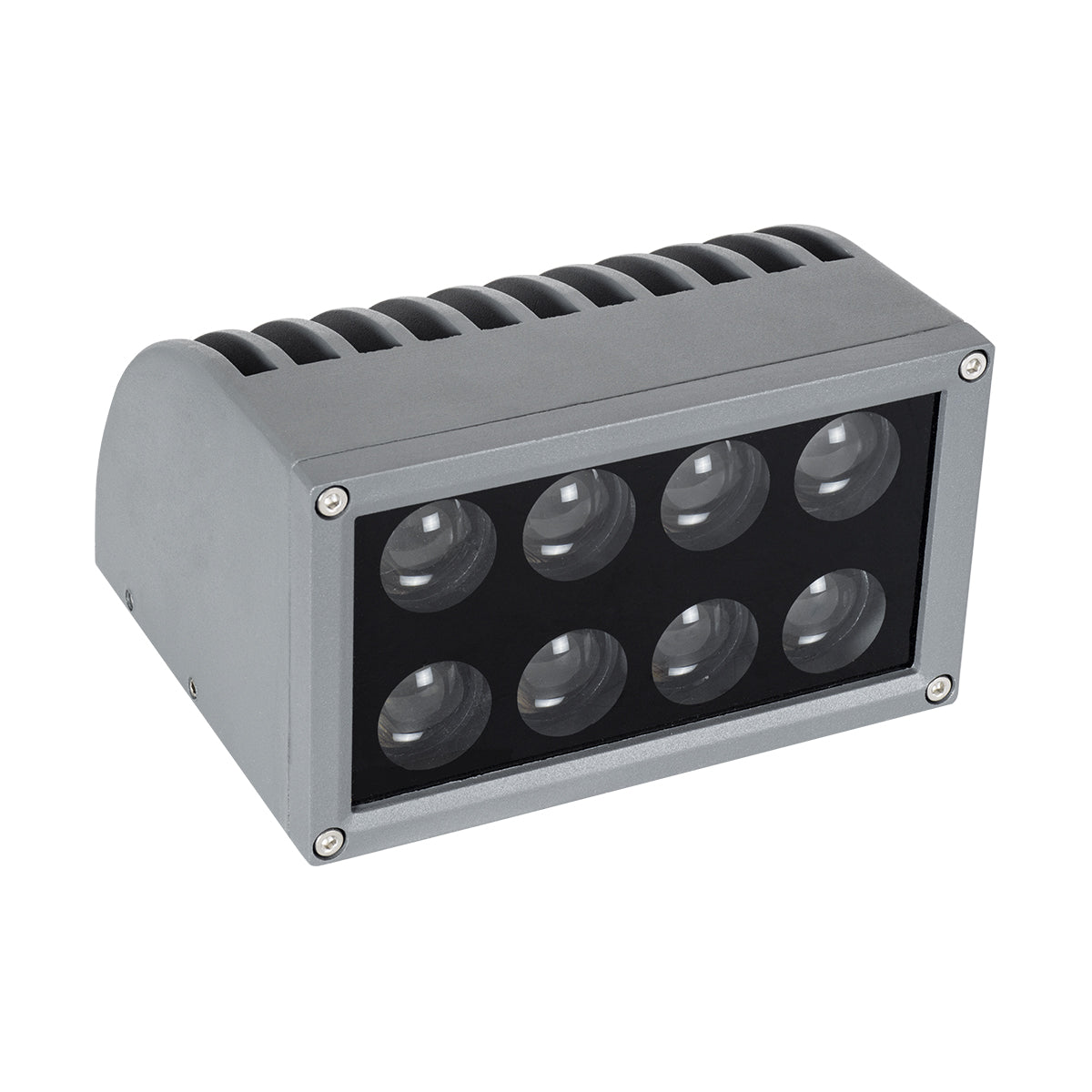 GloboStar® FLOOD-DENA 90486 Επιτοίχιος Προβολέας Wall Washer για Φωτισμό Κτιρίων - Απλίκα & Δαπέδου LED 16W 1520lm 5° DC 24V Αδιάβροχο IP67 Μ15.5 x Π13 x Υ9.1cm Φυσικό Λευκό 4500K - Γκρι Ανθρακί - 3 Years Warranty - ledmania.gr