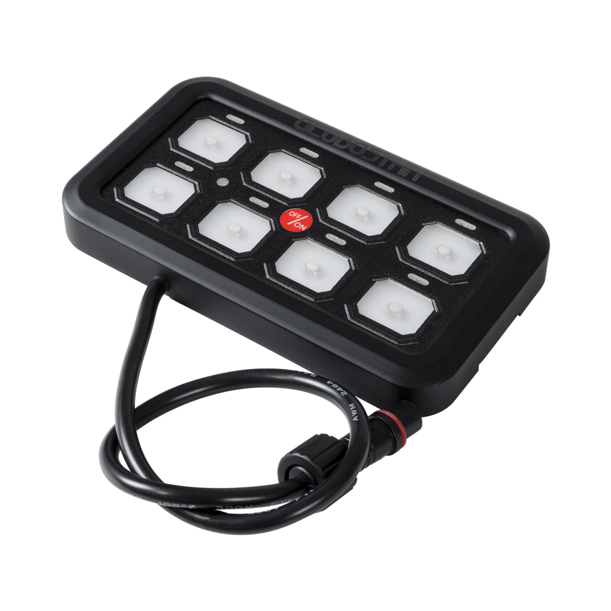 GloboStar® 81503 Ψηφιακό Πάνελ Ελέγχου Φωτισμού DIY Bluetooth για Οχήματα με 8 Διακόπτες On/Off DC 12-24V Max 1200W 60A Αδιάβροχο IP65 Μ12 x Π7 x Υ1.5cm - 2 Χρόνια Εγγύηση - ledmania.gr