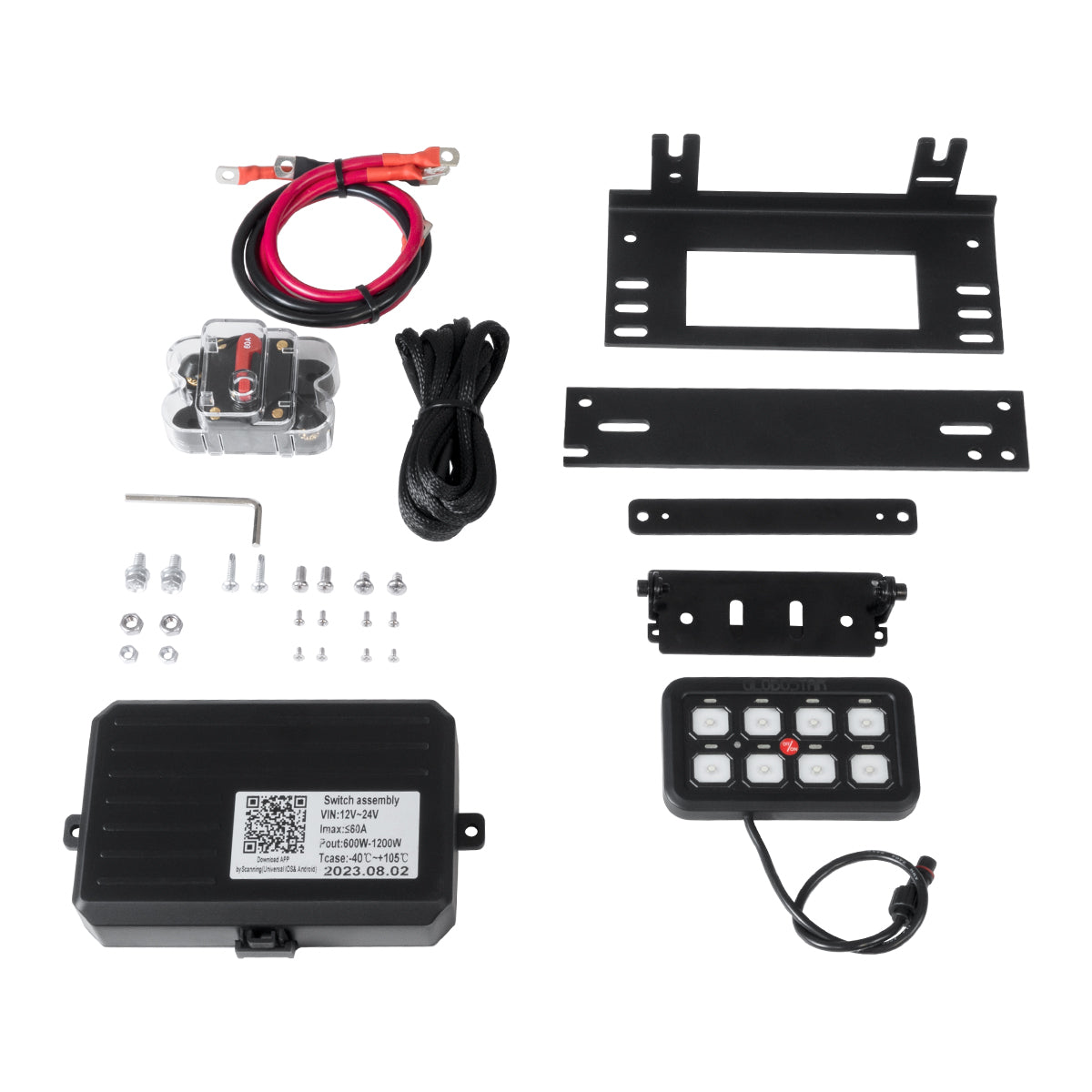 GloboStar® 81503 Ψηφιακό Πάνελ Ελέγχου Φωτισμού DIY Bluetooth για Οχήματα με 8 Διακόπτες On/Off DC 12-24V Max 1200W 60A Αδιάβροχο IP65 Μ12 x Π7 x Υ1.5cm - 2 Χρόνια Εγγύηση - ledmania.gr