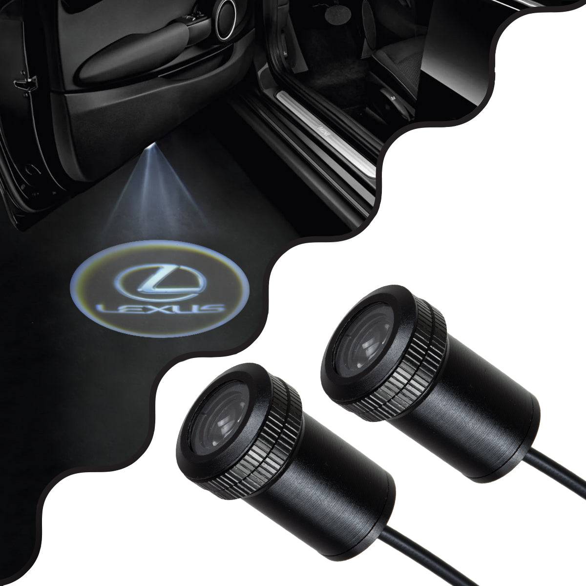 GloboStar® 81612 LEXUS Ghost Car Brand Logo Projector - Προτζέκτορας Προβολής Μάρκας Αυτοκινήτου LED CREE XHP35 3W 240lm 120° DC 12V IP20 Ψυχρό Λευκό 6000K - ledmania.gr