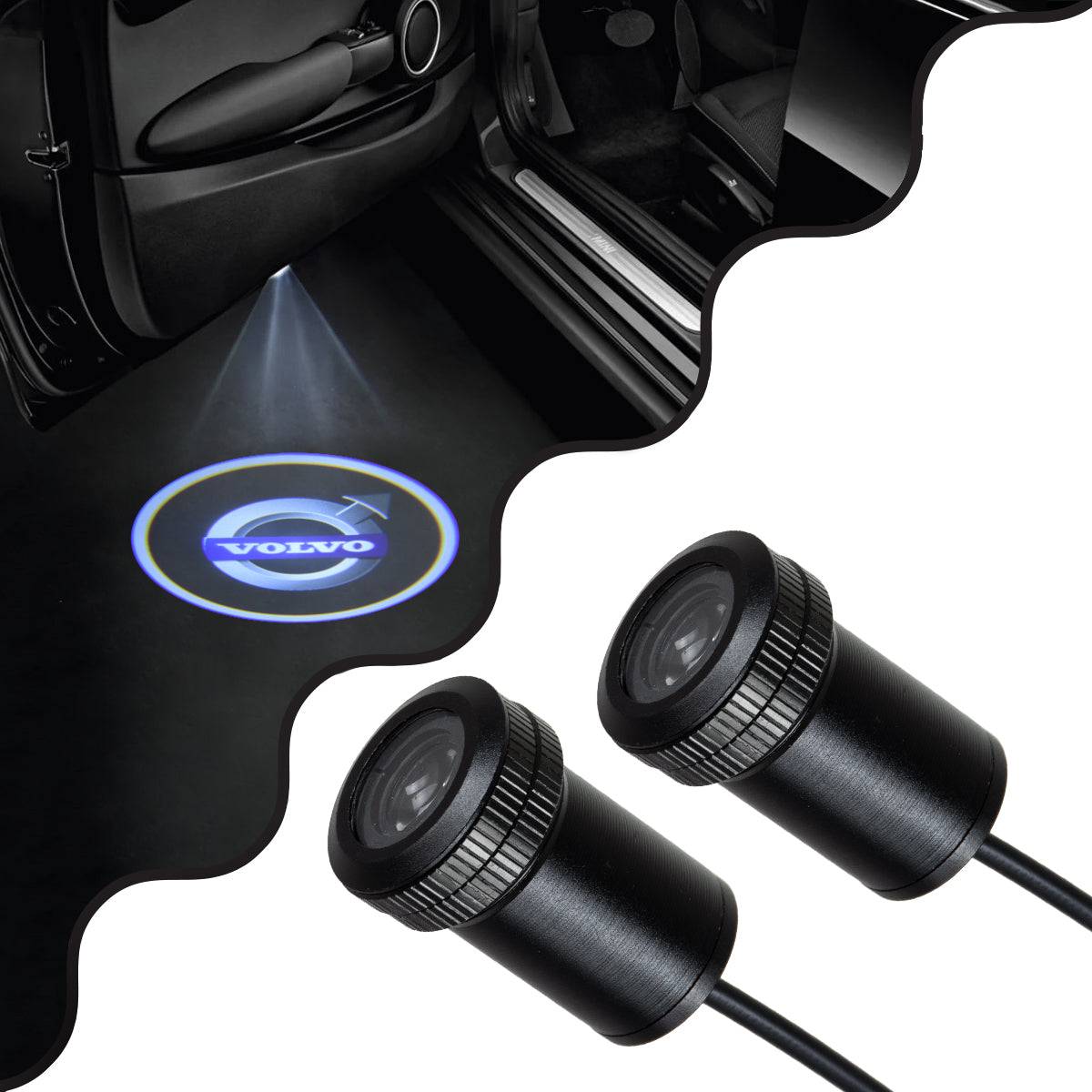 GloboStar® 81619 VOLVO Ghost Car Brand Logo Projector - Προτζέκτορας Προβολής Μάρκας Αυτοκινήτου LED CREE XHP35 3W 240lm 120° DC 12V IP20 Ψυχρό Λευκό 6000K - ledmania.gr