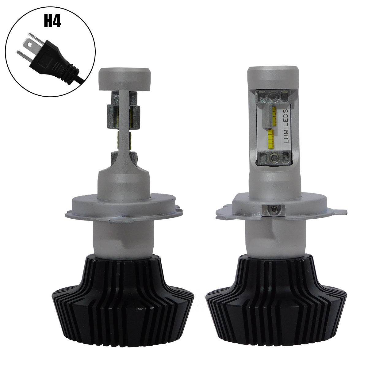 GloboStar® 81663 H4 LED HID KIT Βασικού Φωτισμού 3rd Generation Can Bus Extreme Version Luxeon Zes Chip 100 Watt 16000 Lumens DC 12-24 Volt 6000k - ledmania.gr