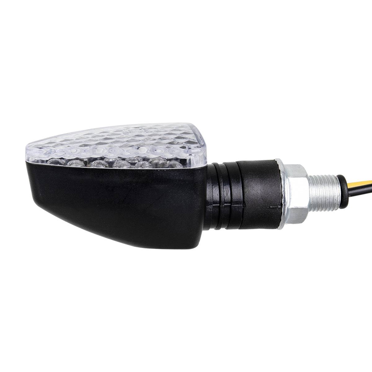 GloboStar® 81751 ΣΕΤ 2 x Φλάς Μοτοσυκλέτας Universal Triangle LED Diode 5W DC 12V Πορτοκαλί Αδιάβροχα IP65 - ledmania.gr