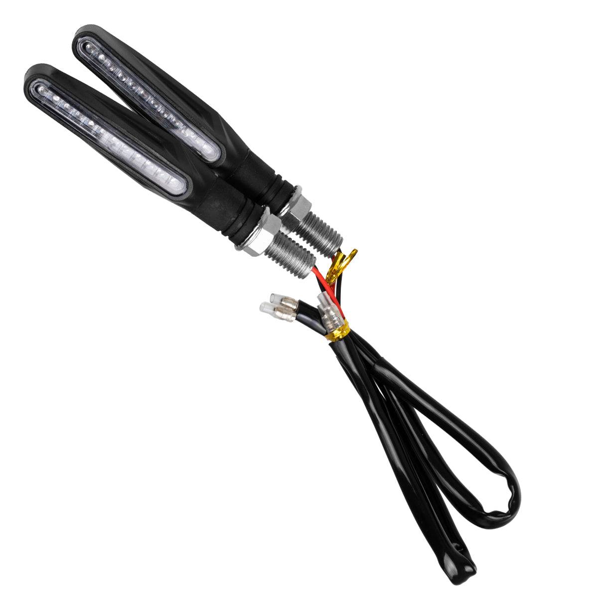 GloboStar® 81753 ΣΕΤ 2 x Φλάς Μοτοσυκλέτας Universal Line LED SMD 5050 5W DC 12V Πορτοκαλί Αδιάβροχα IP65 - ledmania.gr