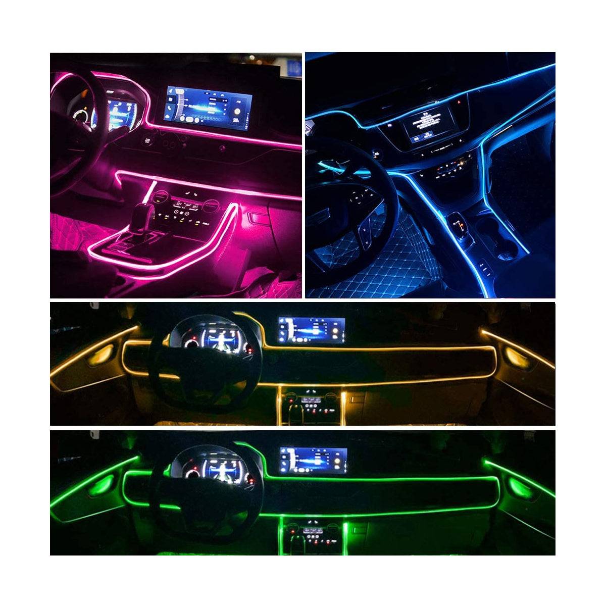 GloboStar® 81843 Car Optic Fiber LED Kit Smart Bluetooth - Φωτισμός Κιτ Οπτικής Ίνας Αυτοκινήτου DC 12V 10W με Smart Bluetooth Controller & Εφαρμογή APP Αδιάβροχο IP65 Πολύχρωμο RGB - ledmania.gr