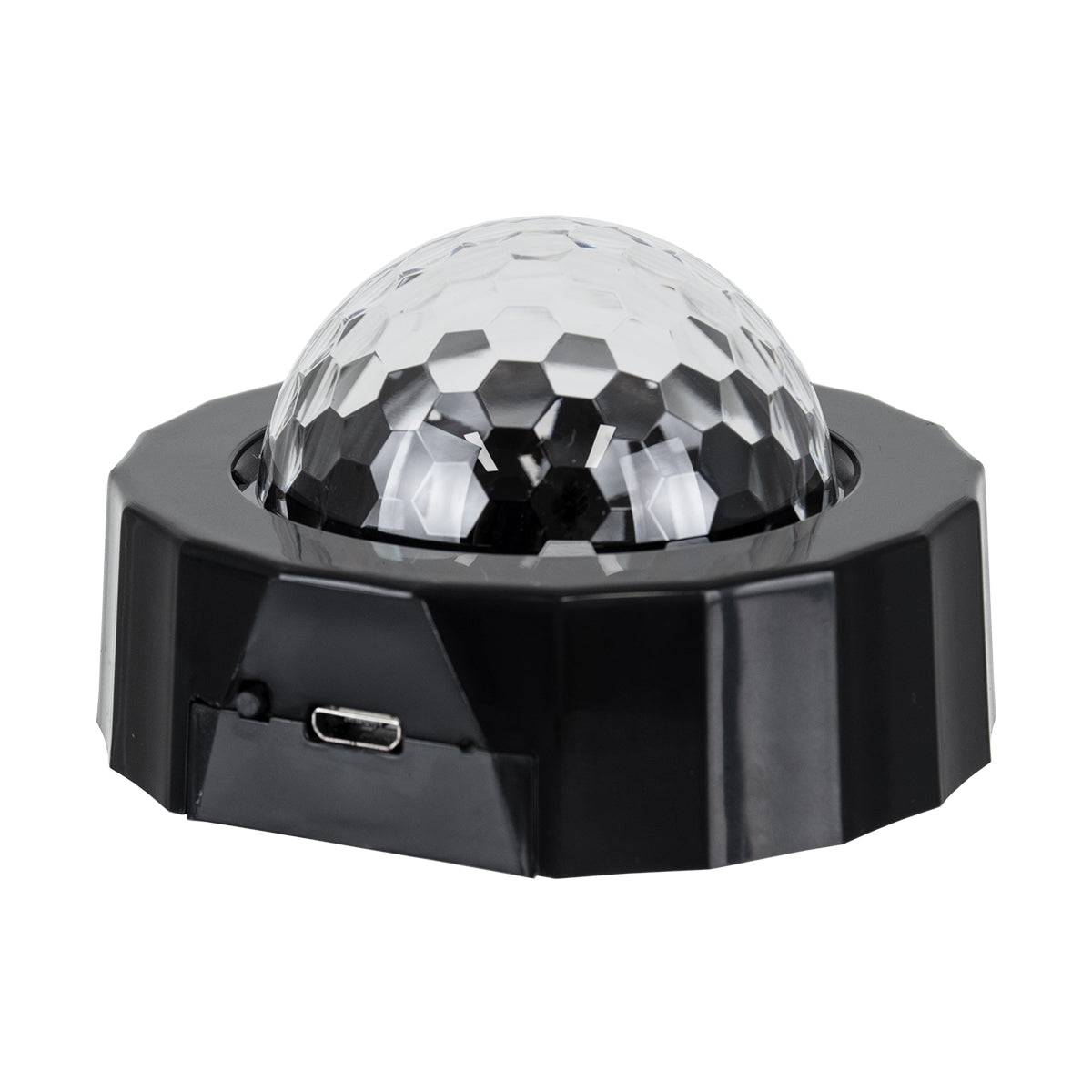 GloboStar® 81844 Φορητό Διακοσμητικό Φωτιστικό Ειδικών Φωτορυθμικών Εφέ PARTY Disco LED 3W DC 5V 300mAh Επαναφορτιζόμενο - Sound Activated - Καλώδιο Τροφοδοσίας USB - Βάση με Μαγνήτη - Πολύχρωμo RGB IP20 Μ7.5 x Π7.5 x Υ4.5cm - ledmania.gr