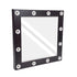 GloboStar® MAKEUP MIRROR-80x80-2 Μοντέρνος Καθρέπτης Μακιγιάζ με Πλαίσιο Φυσικού Ξύλου με Διακόπτη On/Off 12 x E27 AC220-240V - Μ80 x Π7 x Υ80cm - Καφέ Wenge - ledmania.gr
