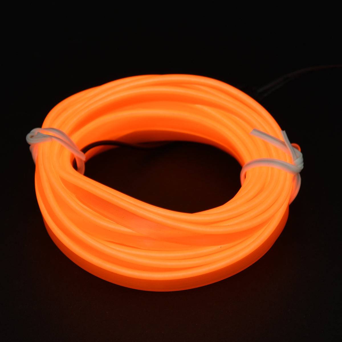 GloboStar® 82201 TUBE 360° Degree Διακοσμητική EL-Wire Neon Αυτοκινήτου Κορδόνι ΣΕΤ 3m 1W/3m 30lm/m 360° DC 12V με Βύσμα Αναπτήρα Αυτοκινήτου Αδιάβροχη IP68 Πορτοκαλί - ledmania.gr