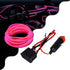 GloboStar® 82203 TUBE 360° Degree Διακοσμητική EL-Wire Neon Αυτοκινήτου Κορδόνι ΣΕΤ 3m 1W/3m 30lm/m 360° DC 12V με Βύσμα Αναπτήρα Αυτοκινήτου Αδιάβροχη IP68 Φούξια - ledmania.gr