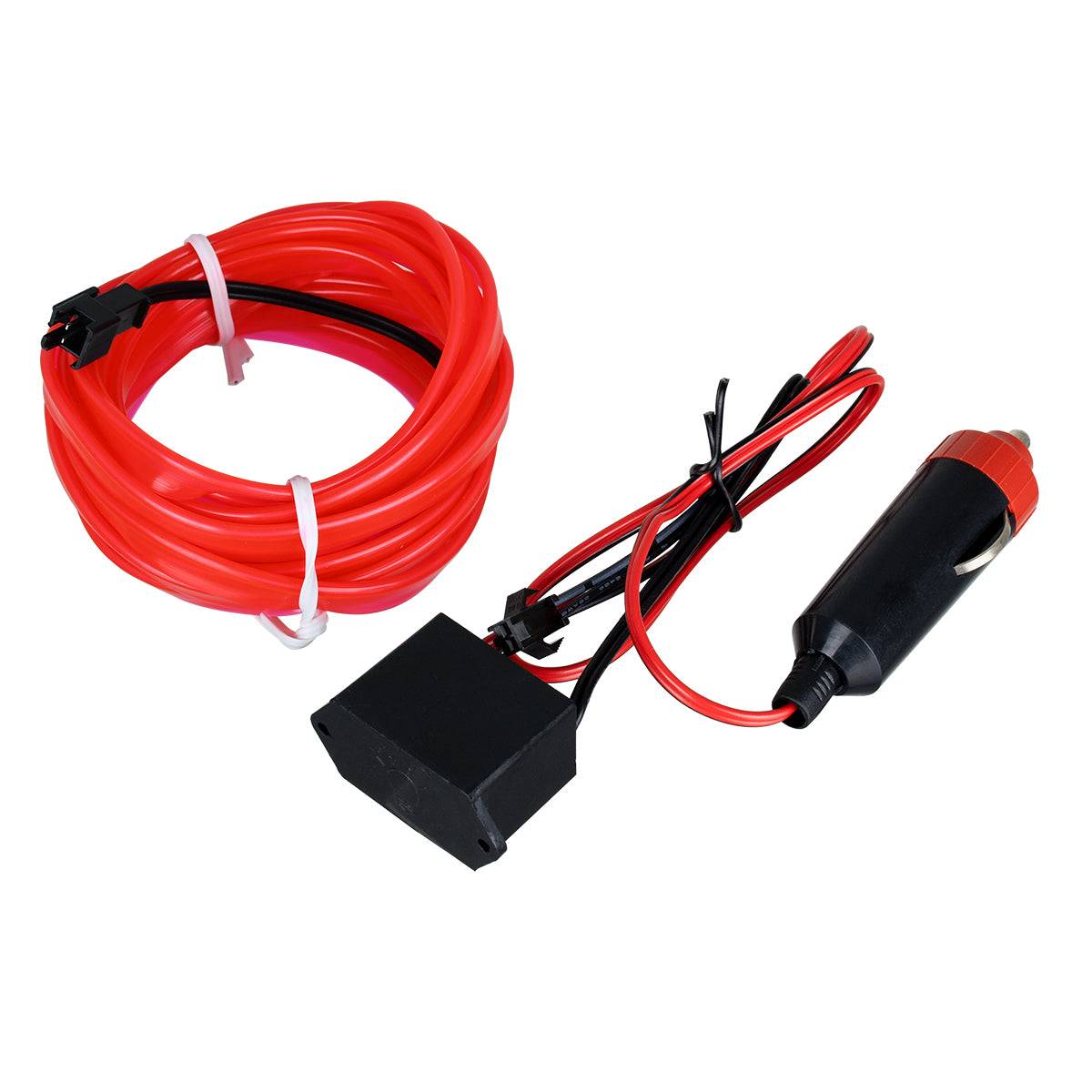 GloboStar® 82203 TUBE 360° Degree Διακοσμητική EL-Wire Neon Αυτοκινήτου Κορδόνι ΣΕΤ 3m 1W/3m 30lm/m 360° DC 12V με Βύσμα Αναπτήρα Αυτοκινήτου Αδιάβροχη IP68 Φούξια - ledmania.gr
