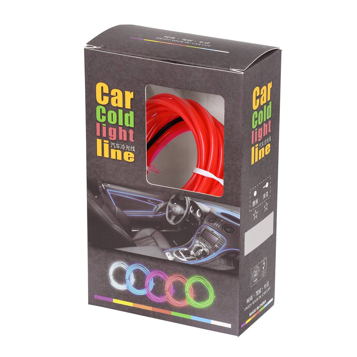 GloboStar® 82203 TUBE 360° Degree Διακοσμητική EL-Wire Neon Αυτοκινήτου Κορδόνι ΣΕΤ 3m 1W/3m 30lm/m 360° DC 12V με Βύσμα Αναπτήρα Αυτοκινήτου Αδιάβροχη IP68 Φούξια - ledmania.gr