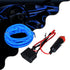 GloboStar® 82205 TUBE 360° Degree Διακοσμητική EL-Wire Neon Αυτοκινήτου Κορδόνι ΣΕΤ 3m 1W/3m 30lm/m 360° DC 12V με Βύσμα Αναπτήρα Αυτοκινήτου Αδιάβροχη IP68 Μπλε - ledmania.gr