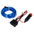 GloboStar® 82205 TUBE 360° Degree Διακοσμητική EL-Wire Neon Αυτοκινήτου Κορδόνι ΣΕΤ 3m 1W/3m 30lm/m 360° DC 12V με Βύσμα Αναπτήρα Αυτοκινήτου Αδιάβροχη IP68 Μπλε - ledmania.gr