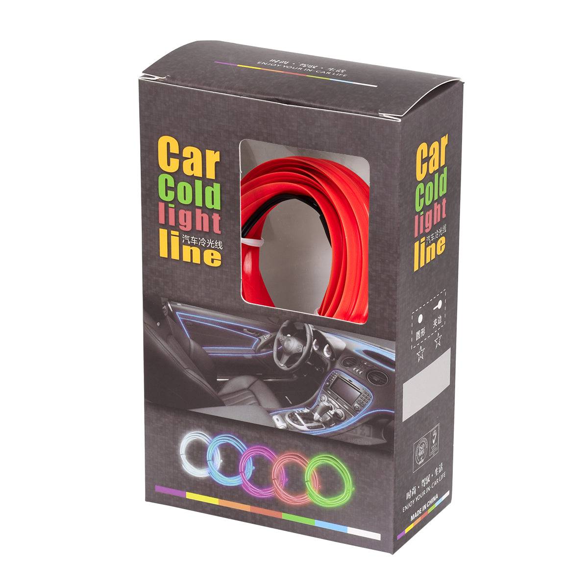 GloboStar® 82206 TUBE 360° Degree Διακοσμητική EL-Wire Neon Αυτοκινήτου Κορδόνι ΣΕΤ 3m 1W/3m 30lm/m 360° DC 12V με Βύσμα Αναπτήρα Αυτοκινήτου Αδιάβροχη IP68 Κόκκινο - ledmania.gr