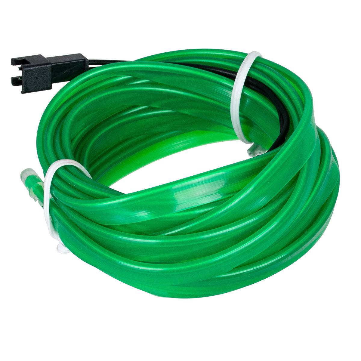 GloboStar® 82209 TUBE 360° Degree Διακοσμητική EL-Wire Neon Αυτοκινήτου Κορδόνι ΣΕΤ 3m 1W/3m 30lm/m 360° DC 12V με Βύσμα Αναπτήρα Αυτοκινήτου Αδιάβροχη IP68 Πράσινο - ledmania.gr