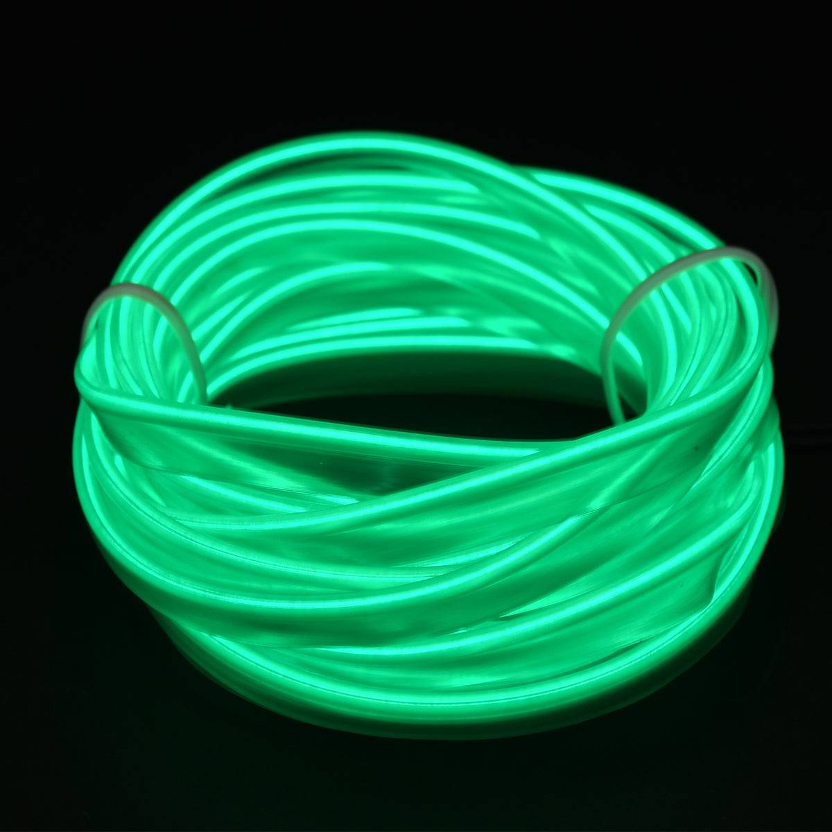 GloboStar® 82209 TUBE 360° Degree Διακοσμητική EL-Wire Neon Αυτοκινήτου Κορδόνι ΣΕΤ 3m 1W/3m 30lm/m 360° DC 12V με Βύσμα Αναπτήρα Αυτοκινήτου Αδιάβροχη IP68 Πράσινο - ledmania.gr