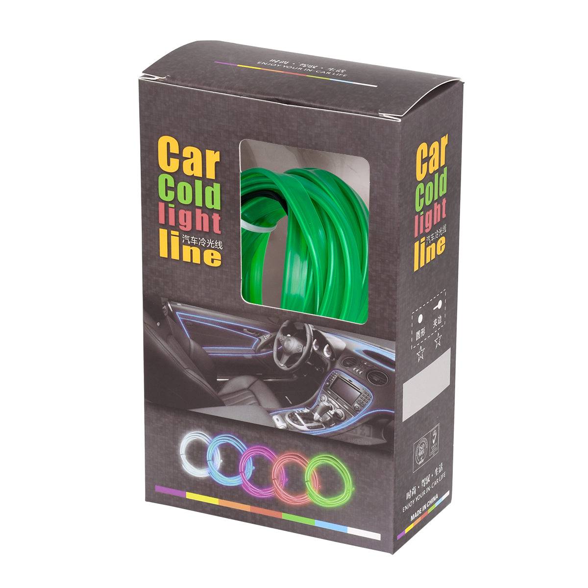 GloboStar® 82209 TUBE 360° Degree Διακοσμητική EL-Wire Neon Αυτοκινήτου Κορδόνι ΣΕΤ 3m 1W/3m 30lm/m 360° DC 12V με Βύσμα Αναπτήρα Αυτοκινήτου Αδιάβροχη IP68 Πράσινο - ledmania.gr