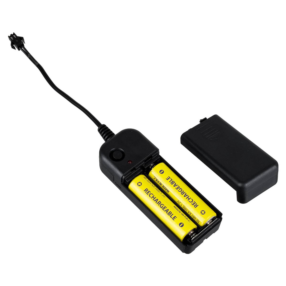 GloboStar® 82221 Φορητός Ελεγκτής Τροφοδοσίας - Τροφοδοτικό για TUBE 360° Degree Διακοσμητική EL-Wire Neon Αυτοκινήτου Κορδόνι με Μπαταρίες 2xAA - ledmania.gr