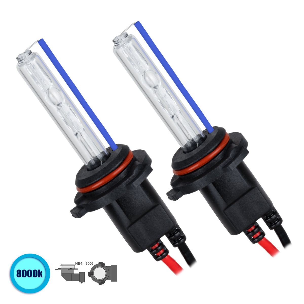 GloboStar® 84021 HB4 9006 ΣΕΤ 2 x Λάμπες Βασικού Φωτισμού Αυτοκινήτου & Μοτοσυκλέτας Xenon HID 70W 6400lm IP20 Ψυχρό Λευκό 8000K - ledmania.gr