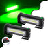 GloboStar® 85025 PRO Series ΣΕΤ 2 x Μπάρες Σήμανσης Οχήματος Πυροσβεστικής για Αυτοκίνητα & Φορτηγά 13 Προγραμμάτων Φωτισμού STROBE LED CREE CXB COB 18W DC 10-30V Αδιάβροχο IP65 Πράσινο - ledmania.gr