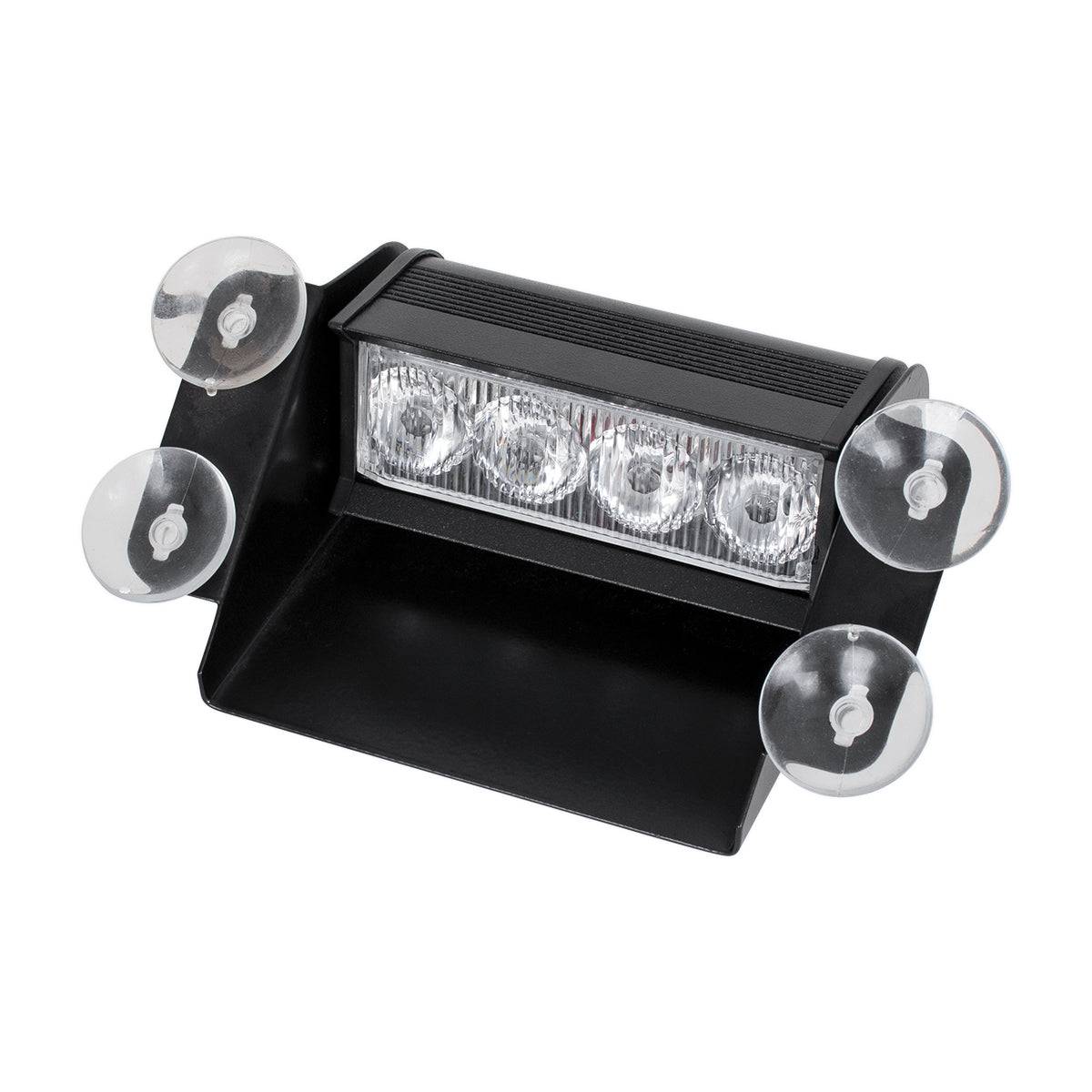 GloboStar® 85104 PRO Series Μπάρα Σήμανσης με Βεντούζες Στήριξης για Παρμπρίζ Οχήματος Ασθενοφόρου για Αυτοκίνητα & Φορτηγά 9 Προγραμμάτων Φωτισμού STROBE LED SMD 4W DC 10-30V IP20 Ψυχρό Λευκό 6000K - ledmania.gr