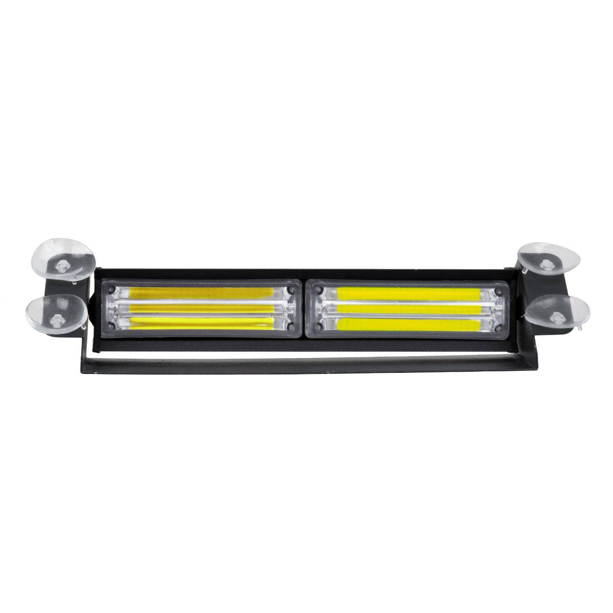 GloboStar® 85116 PRO Series Μπάρα Σήμανσης με Βεντούζες για Παρμπρίζ Οχήματος Ασθενοφόρου για Αυτοκίνητα & Φορτηγά 13 Προγραμμάτων Φωτισμού LED CREE CXB COB 18W DC 10-30V IP20 Ψυχρό Λευκό 6000K - ledmania.gr