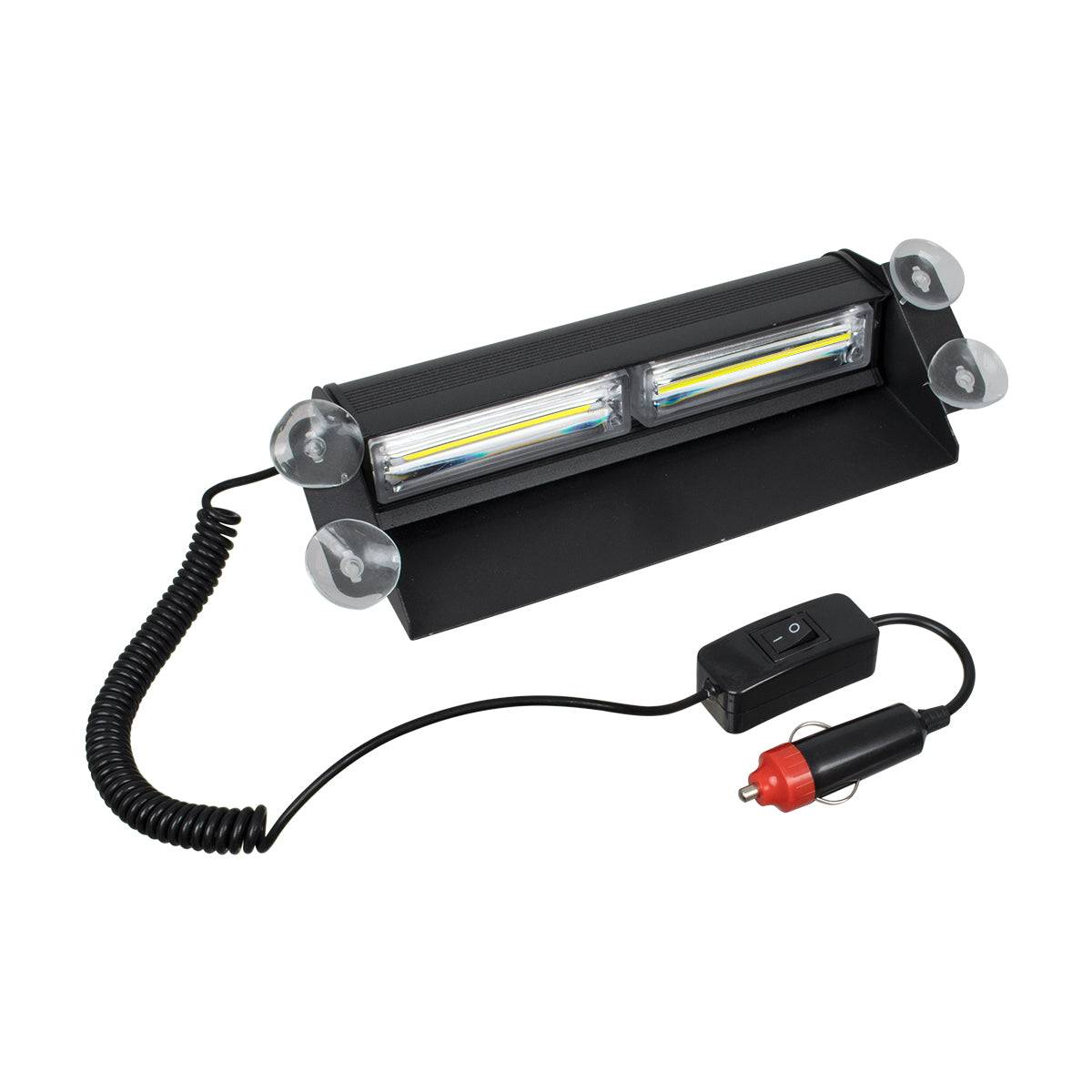 GloboStar® 85116 PRO Series Μπάρα Σήμανσης με Βεντούζες για Παρμπρίζ Οχήματος Ασθενοφόρου για Αυτοκίνητα & Φορτηγά 13 Προγραμμάτων Φωτισμού LED CREE CXB COB 18W DC 10-30V IP20 Ψυχρό Λευκό 6000K - ledmania.gr