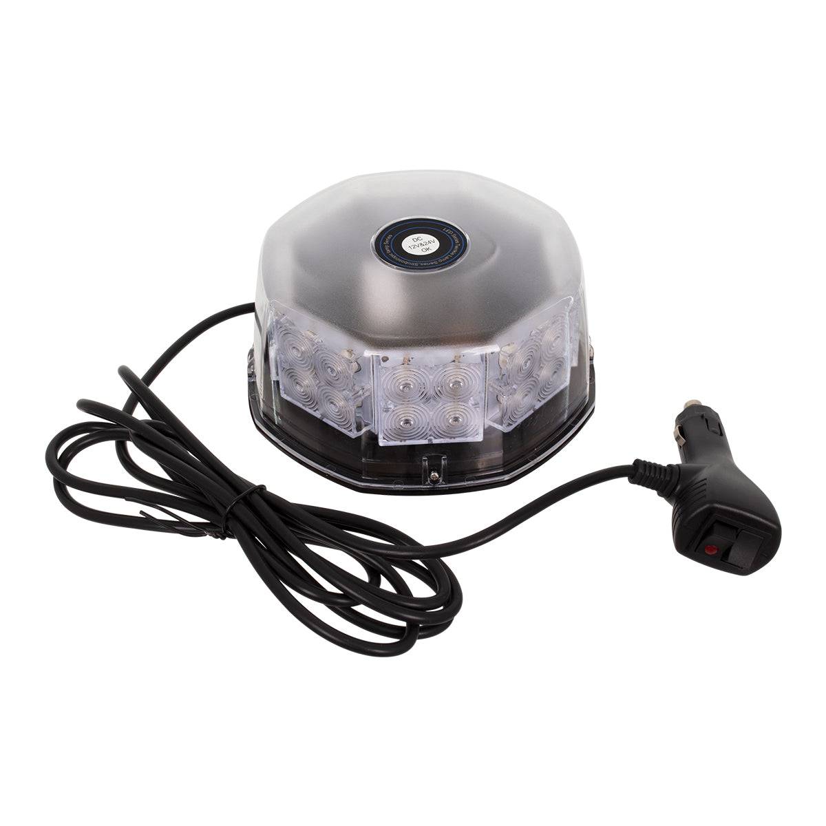 GloboStar® 85165 PRO Series Φάρος Σήμανσης Οχήματος Οδικής Βοήθείας για Αυτοκίνητα & Φορτηγά 6 Προγραμμάτων Φωτισμού STROBE LED 40W DC 10-30V Αδιάβροχος IP65 Πορτοκαλί - ledmania.gr