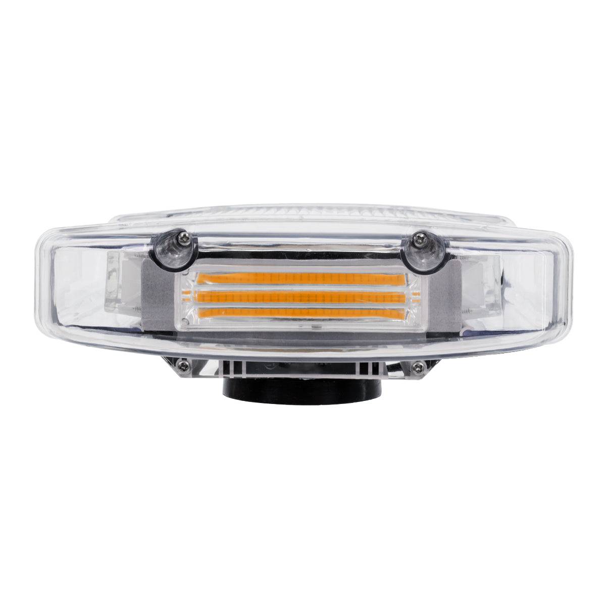 GloboStar® 85177 PRO Series Φάρος Σήμανσης Οχήματος Οδικής Βοήθείας για Αυτοκίνητα & Φορτηγά 6 Προγραμμάτων Φωτισμού STROBE LED COB 60W DC 10-30V Αδιάβροχος IP66 Πορτοκαλί - ledmania.gr