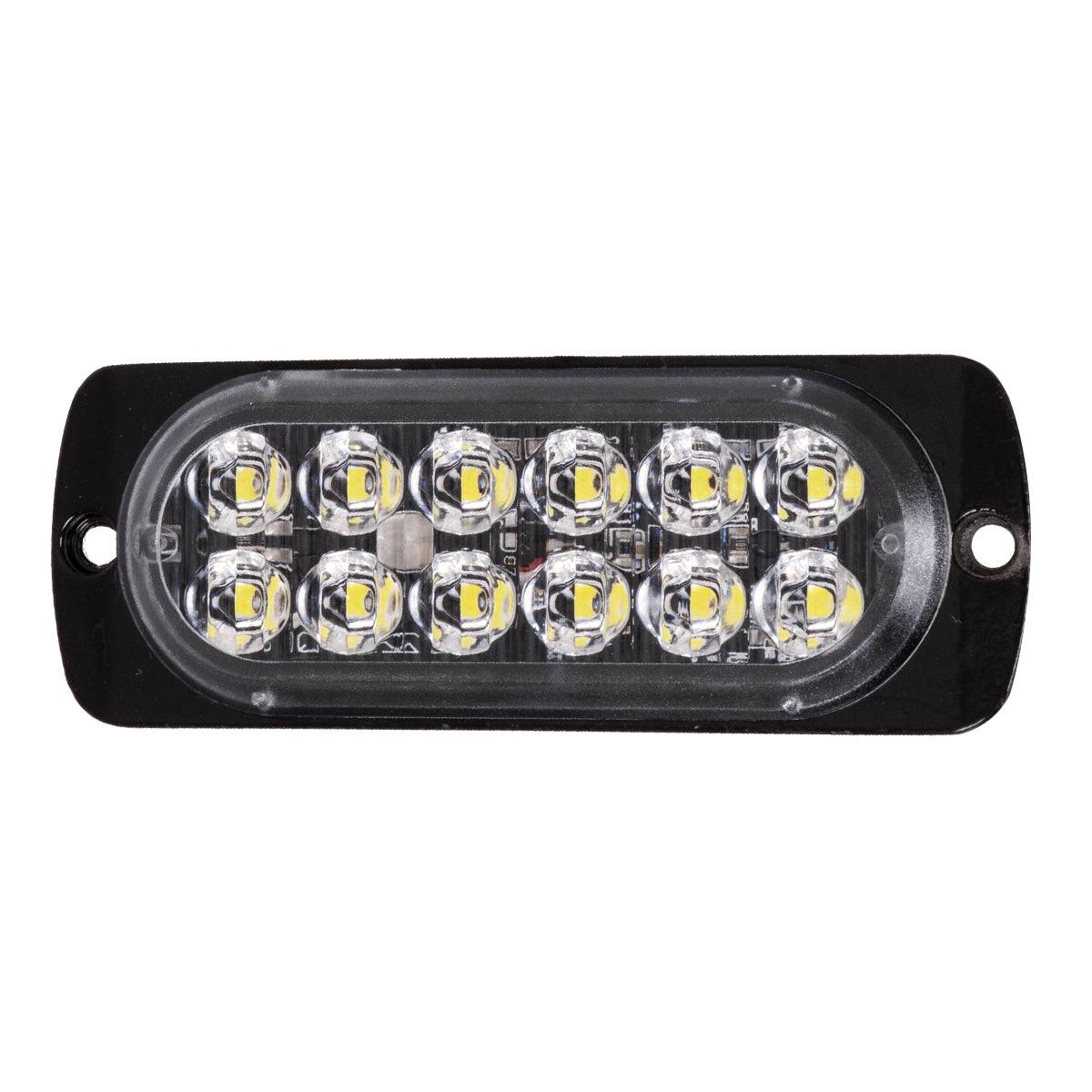 GloboStar® 85263 PRO Series Μπάρα Σήμανσης Οχήματος Ασθενοφόρου για Αυτοκίνητα & Φορτηγά Φωτισμού STROBE LED SMD 3030 12W DC 12-24V Αδιάβροχη IP65 Ψυχρό Λευκό 6000K - ledmania.gr