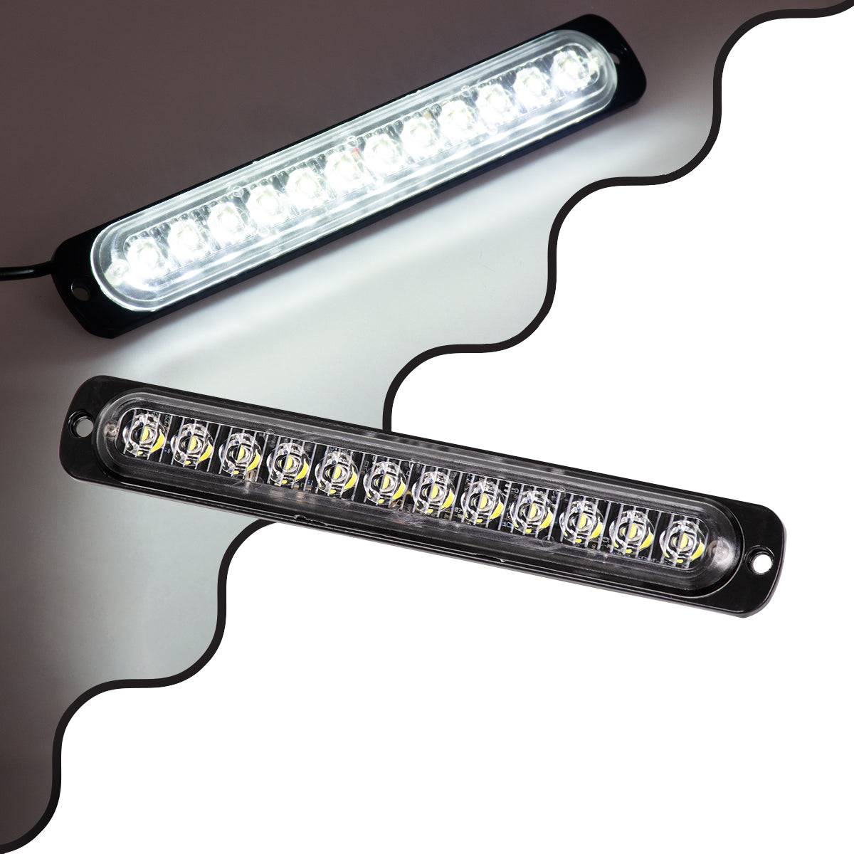 GloboStar® 85270 PRO Series Μπάρα Σήμανσης Οχήματος Ασθενοφόρου για Αυτοκίνητα & Φορτηγά 10 Προγραμμάτων Φωτισμού STROBE LED SMD 3030 15W DC 10-30V Αδιάβροχη IP65 Ψυχρό Λευκό 6000K - ledmania.gr