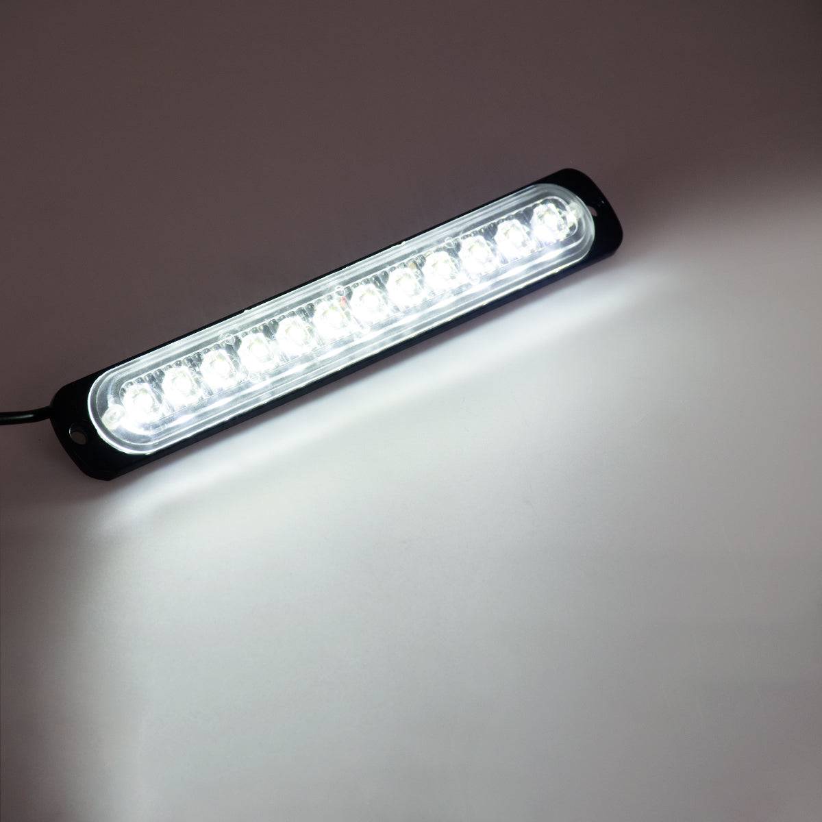 GloboStar® 85270 PRO Series Μπάρα Σήμανσης Οχήματος Ασθενοφόρου για Αυτοκίνητα & Φορτηγά 10 Προγραμμάτων Φωτισμού STROBE LED SMD 3030 15W DC 10-30V Αδιάβροχη IP65 Ψυχρό Λευκό 6000K - ledmania.gr