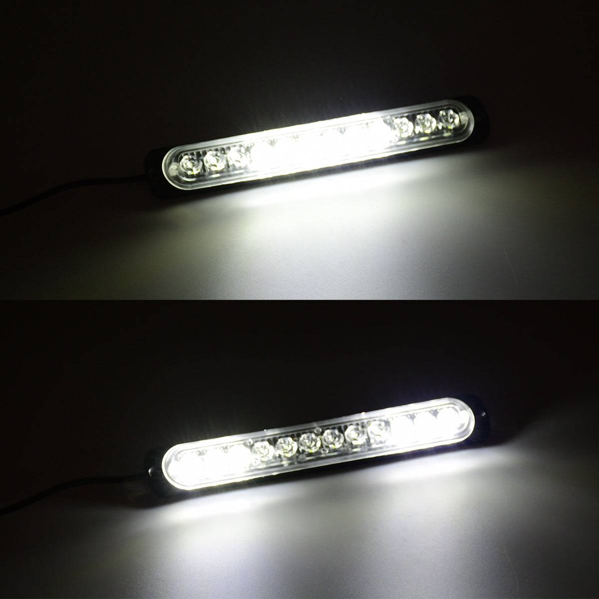 GloboStar® 85270 PRO Series Μπάρα Σήμανσης Οχήματος Ασθενοφόρου για Αυτοκίνητα & Φορτηγά 10 Προγραμμάτων Φωτισμού STROBE LED SMD 3030 15W DC 10-30V Αδιάβροχη IP65 Ψυχρό Λευκό 6000K - ledmania.gr