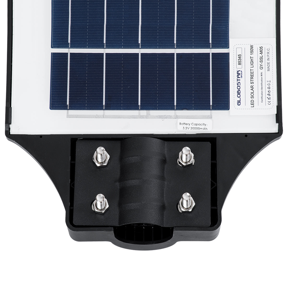 GloboStar® STREETA 85345 Professional LED Solar Street Light Αυτόνομο Ηλιακό Φωτιστικό Δρόμου 150W 1500lm 240 x LED SMD 5730 με Ενσωματωμένο Φωτοβολταϊκό Panel 6V 18W & Επαναφορτιζόμενη Μπαταρία Li-ion 3.2V 20000mAh με Αισθητήρα Ημέρας-Νύχτας & PIR Αισ... - ledmania.gr